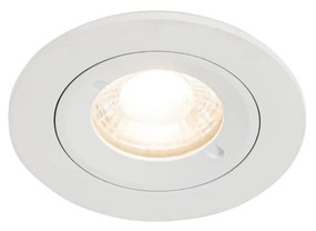 Inteligentné zapustené bodové svietidlo biele okrúhle IP44 vrátane Wifi GU10 50mm - Xena