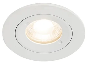 Inteligentné zapustené bodové svietidlo biele okrúhle IP44 vrátane Wifi GU10 50mm - Xena