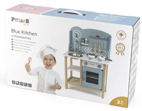 Detská kuchynka Viga 44047 PolarB strieborná / modrá