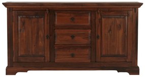 furniture-nabytek.cz - Masívna komoda Catana z borovice, lakovaná, hnedá – 170×50×90 cm