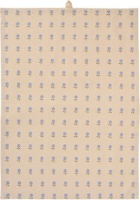 Ib Laursen Bavlněná utěrka Elisabeth / Blue Flowers 50 x 70 cm