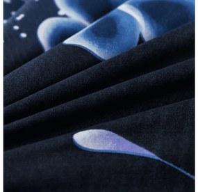 Obliečky z mikrovlákna VIOLET BUTTERFLY tmavo modré Rozmer obliečky: 2 ks 70 x 90 cm | 200 x 220 cm