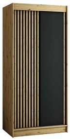 Skriňa Lamelo 100 Dub Artisan/čierna