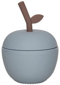 OYOY Detský silikónový hrnček Blue Apple