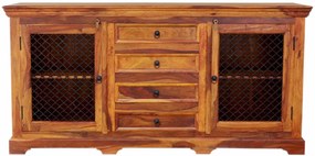 furniture-nabytek.cz - Komoda drevo kov z indického masívneho dreva palisander 180x90x45