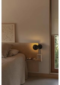 FARO 56100 - Stolná lampa s klipom 2v1 BELA 1xE27/15W/230V čierna