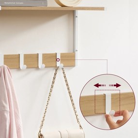 Set nástenných poličiek E1083 WT, biela, 2 ks