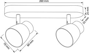 Brilagi - Bodové svietidlo NUGGET 2xGU10/30W/230V čierna/zlatá