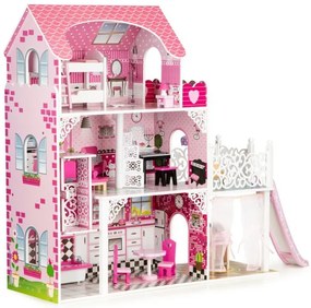 Eco Toys, Drevený domček s výťahom a šmýkačkou xxl