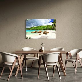 Obraz - Seychely, pláž Takamaka (90x60 cm)