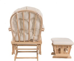 Komfortné relaxačné kreslo s taburetom Catini TREVISO sv.drevo