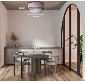 Duolla - Stropné svietidlo TRIO 1xE27/15W/230V pr. 45 cm ružová/šedá/biela