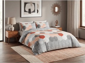 Krepové obliečky z Renforcé bavlny HONEY COMB sivé Rozmer obliečky: 70 x 90 cm | 140 x 200 cm