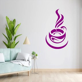 Veselá Stena Samolepka na stenu na stenu Ranná šálka kávy Farba: černá