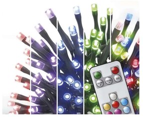 LED RGB Vianočná vonkajšia reťaz 96xLED/72 módov 13m IP44 + diaľkové ovládanie