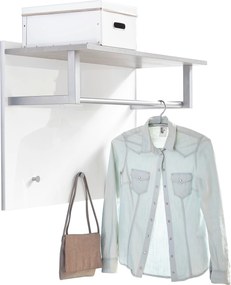 XXXLutz VEŠIAKOVÝ PANEL, sivá, biela, 90/60/35 cm Carryhome - Vešiakové steny - 002593003204