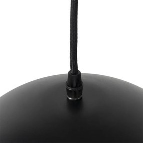 Priemyselné závesné svietidlo čierne so zlatom 3-svetlo - Magnax