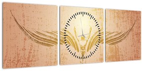 Obraz - Anjelská abstrakcia (s hodinami) (90x30 cm)