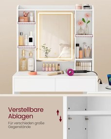 Toaletný stolík so zrkadlom a LED osvetlením RDT144WB01