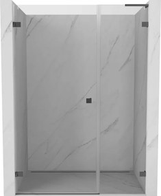 Mexen Lunar-B, L Otočné ľavé sprchové dvere 120 cm, 8mm číre sklo, grafitový profil, 832SL-120-050-95-00-L