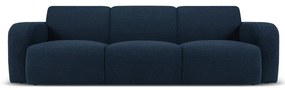 Tmavomodrá pohovka z textílie bouclé 235 cm Molino – Micadoni Home