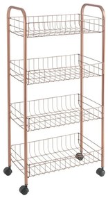 Kovový pojazdný regál v medenej farbe 41x84 cm Ascona – Metaltex