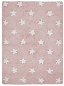 Lorena Canals koberce Ručne tkaný kusový koberec Stars Pink-White - 120x160 cm