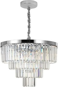 Toolight Toolight, krištáľové závesné svetlo 8xE14 APP1534-8CP4, chrómová, OSW-06164