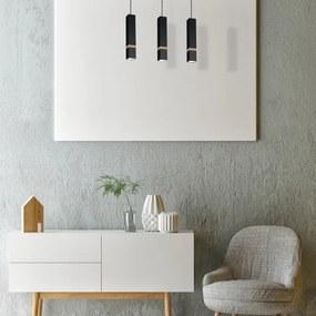 Luster na lanku VIDAR 3xGU10/25W/230V čierna