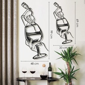 Glass of Wine Girl Line Art- APT749 M