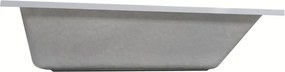 Erga Pureline-S, vaňa 1700x700x400 mm bez nožičiek, biela lesklá, ERG-V07-PURELINE-S-170x070-WH