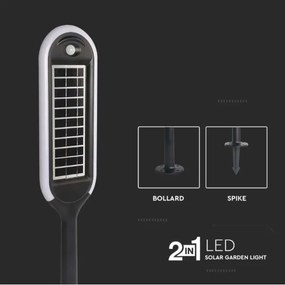 LED Solárna lampa so senzorom BOLLARD LED/5W/5,5V 70 cm 3000K IP65 2000 mAh