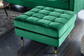 Taburetka Velvet Cozy 80cm smaragdovo zelená zamat