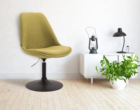 Stolička Maverick B - látka, podnož kov čierna matná - Zelená