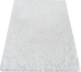 Moderný koberec SHAGGY CAMIL - biely