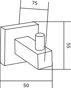 Mexen príslušenstvo,  držiak na uteráky, 1-háčik, chróm, 7020635-00