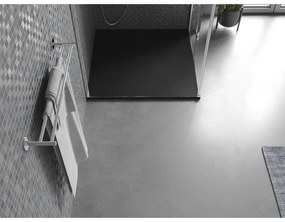 Mexen Bert, SMC štvorcová sprchová vanička 80 x 80 cm, čierna, 4K708080