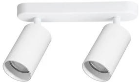 Bodové svietidlo Pipe, 2x biele kovové tienidlo, w