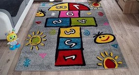 Detský koberec Kids preskakovačka – viacfarebný, 100% PP Rozmer: 60x100 cm