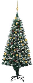 Umelý vianočný stromček s LED, súpravou gulí a šiškami 180 cm 3077531