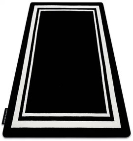 Koberec HAMPTON Border rám, čierna Veľkosť: 80x150 cm