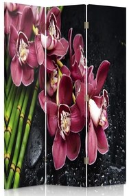 Gario Paraván Orchidea s bambusom Rozmery: 110 x 170 cm, Prevedenie: Klasický paraván