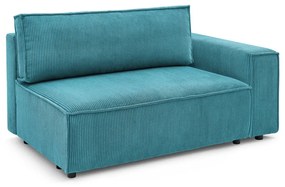 Modrý menčestrový modul pohovky (pravý roh) Nihad modular – Bobochic Paris