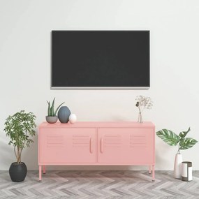 TV skrinka ružová 105x35x50 cm oceľ