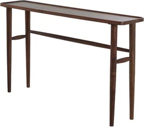 Hnedý konzolový stolík z masívu akácie 30x140 cm Qiano – Light &amp; Living
