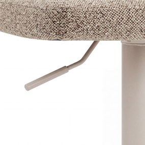 Mazzoni IRIS Béžová Latte (tkanina Monza 60)/noha kašmír - ČALÚNENÁ BAROVÁ STOLIČKA DO KUCHYNE/BARU