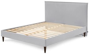 Sivá dvojlôžková posteľ Bobochic Paris Sary Dark, 180 x 200 cm