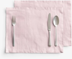 Goldea prestieranie na stôl z ľanovej zmesi - púdrovo ružové - sada 2ks 30 x 40 cm