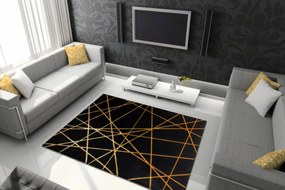 Koberec GLOSS 406C 86 glamour art - čierny / zlatý