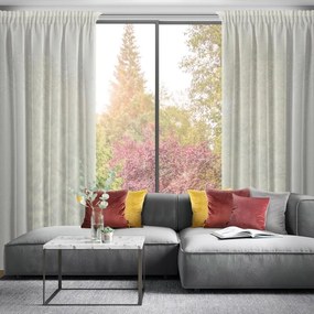 Dekorstudio Hotová etamínová záclona KLEO zdobená lesklými kryštálmi 135x260cm biela
